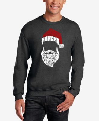 Men's Feliz Navidad Santa Claus Word Art Crewneck Sweatshirt