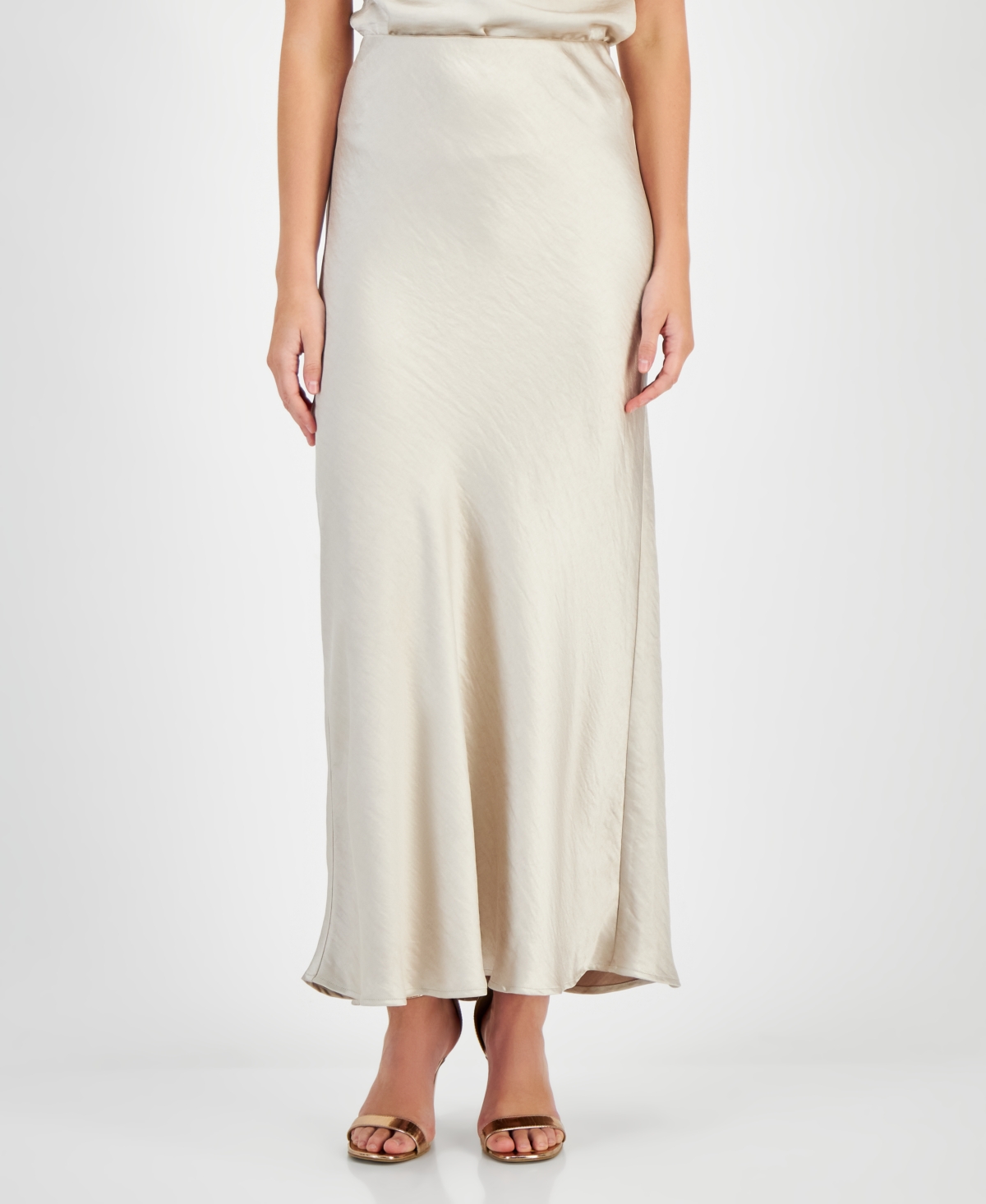 Lucy Paris Women's Ruby Satin Pull-On Maxi Skirt