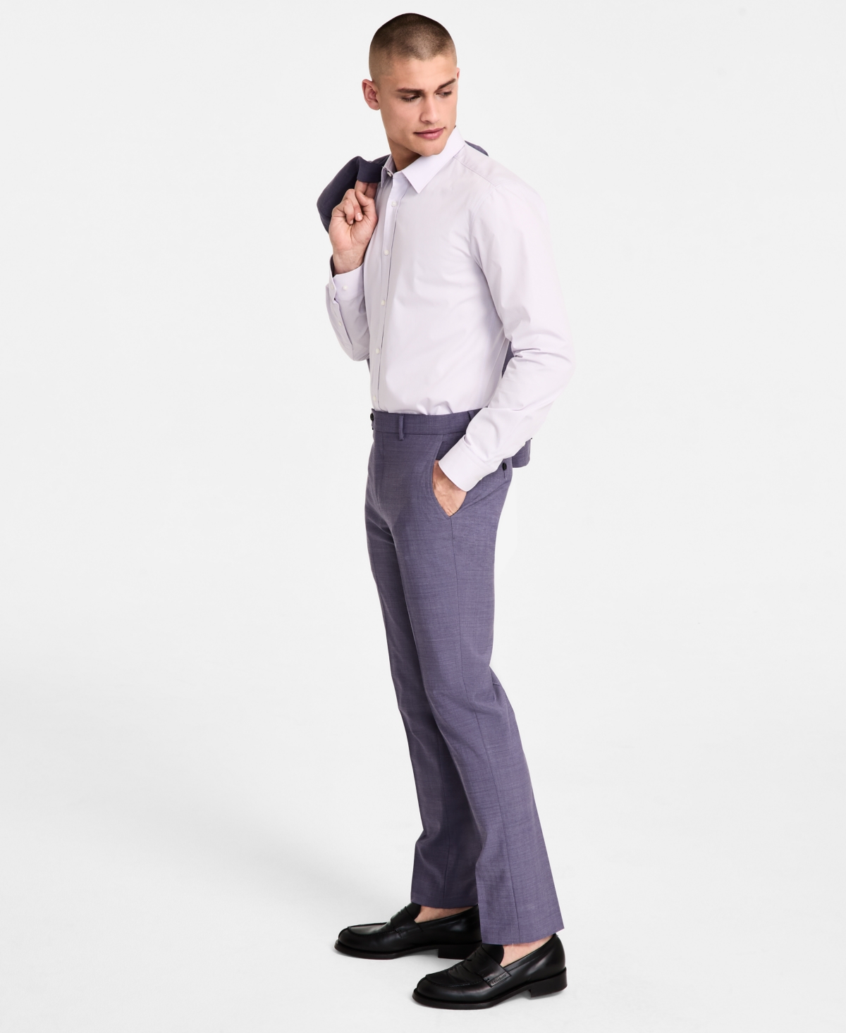 Bar Iii Men's Slim-fit Suit Pants, Exclusively At Macy's In Lavender