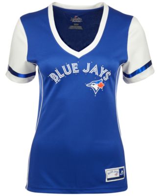 Majestic Women's Toronto Blue Jays Curveball V-Neck T-Shirt - Sports ...