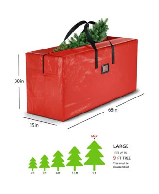 Christmas Tree Storage Bag Zippered with Carry Handles Fit up to 9 ft Tree 65&amp;quot;x15&amp;quot;x30&amp;quot;