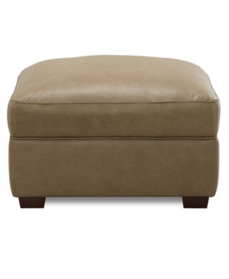 CLOSEOUT! Korder Leather Ottoman, Created for Macy's