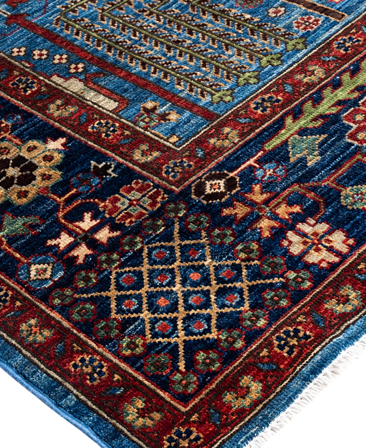 Adorn Hand Woven Rugs Serapi M1993 7'10"x10'2" Area Rug In Light Blue
