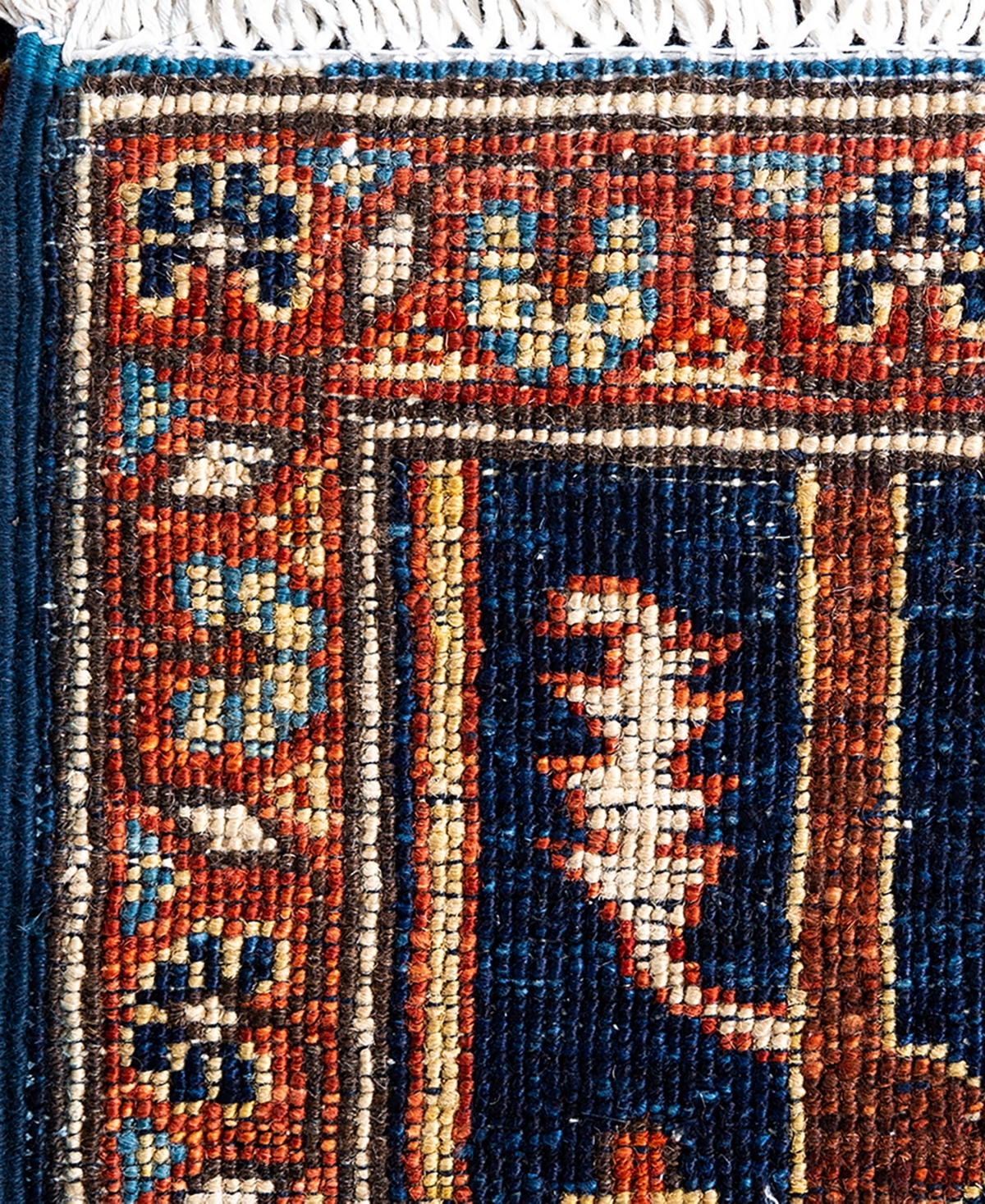 Adorn Hand Woven Rugs Serapi M1993 2'7"x9'9" Runner Area Rug In Blue