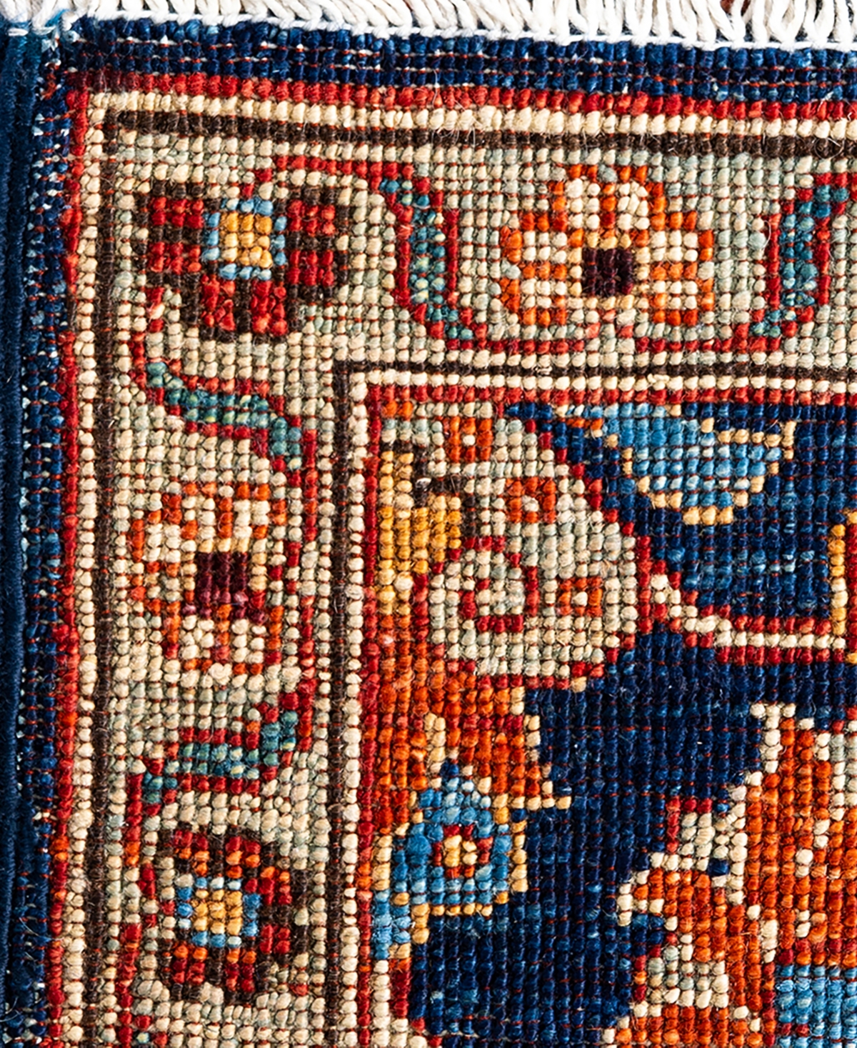 Adorn Hand Woven Rugs Serapi M1993 2'8"x9'9" Runner Area Rug In Blue
