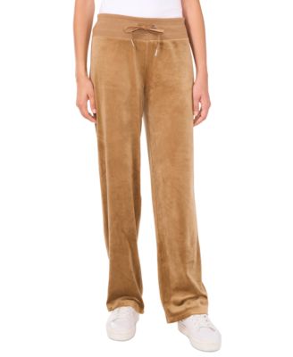 Vince Camuto - Women's Velour Drawstring-Waist Straight-Leg Pants