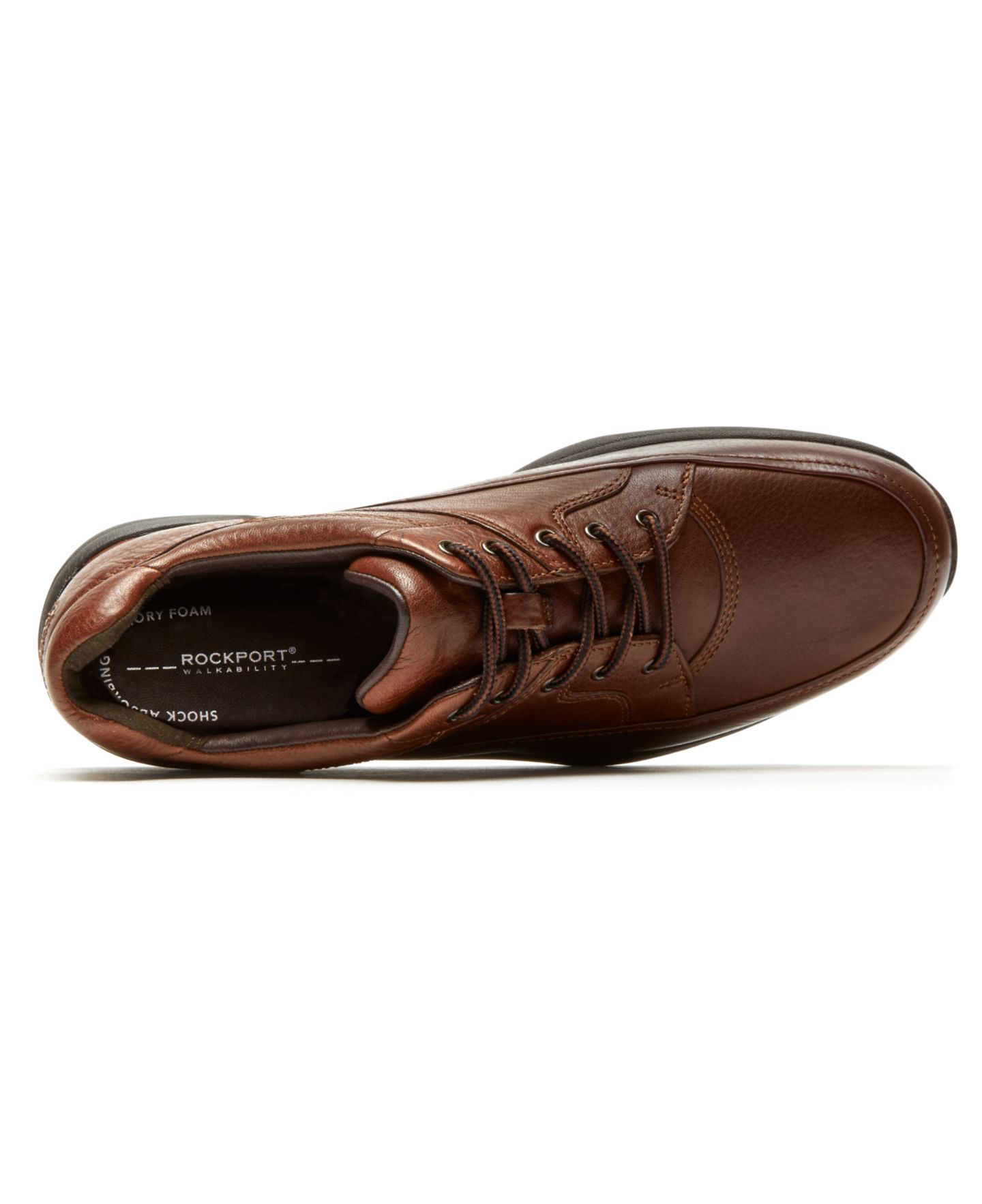 Мужская обувь Rockport Edge Hill 2 Lace-to-Toes Shoe, цвет: Чёрный кожаный — фото 5