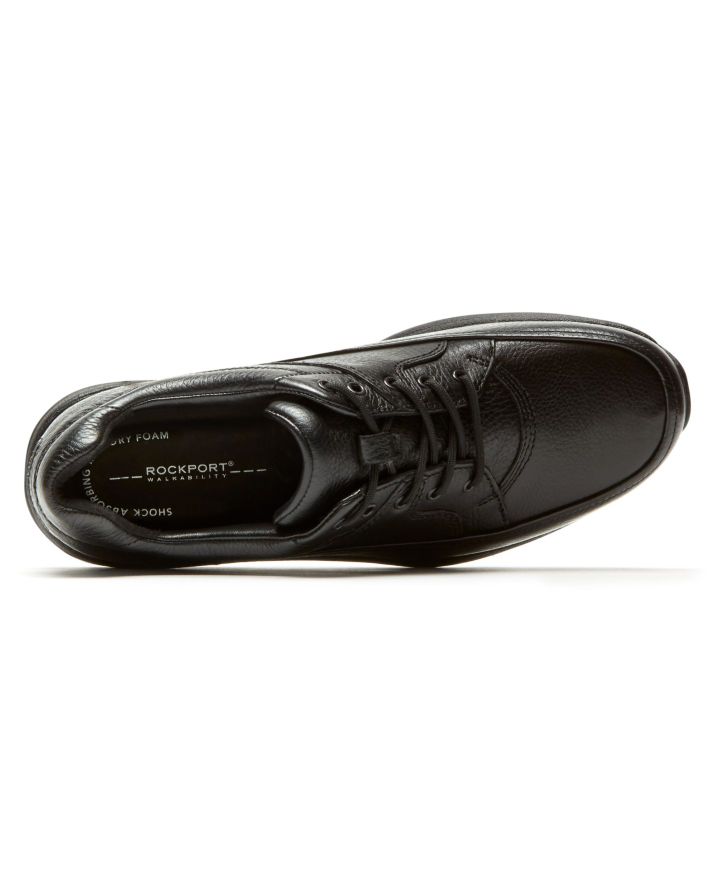 Мужская обувь Rockport Edge Hill 2 Lace-to-Toes Shoe, цвет: Чёрный кожаный — фото 3