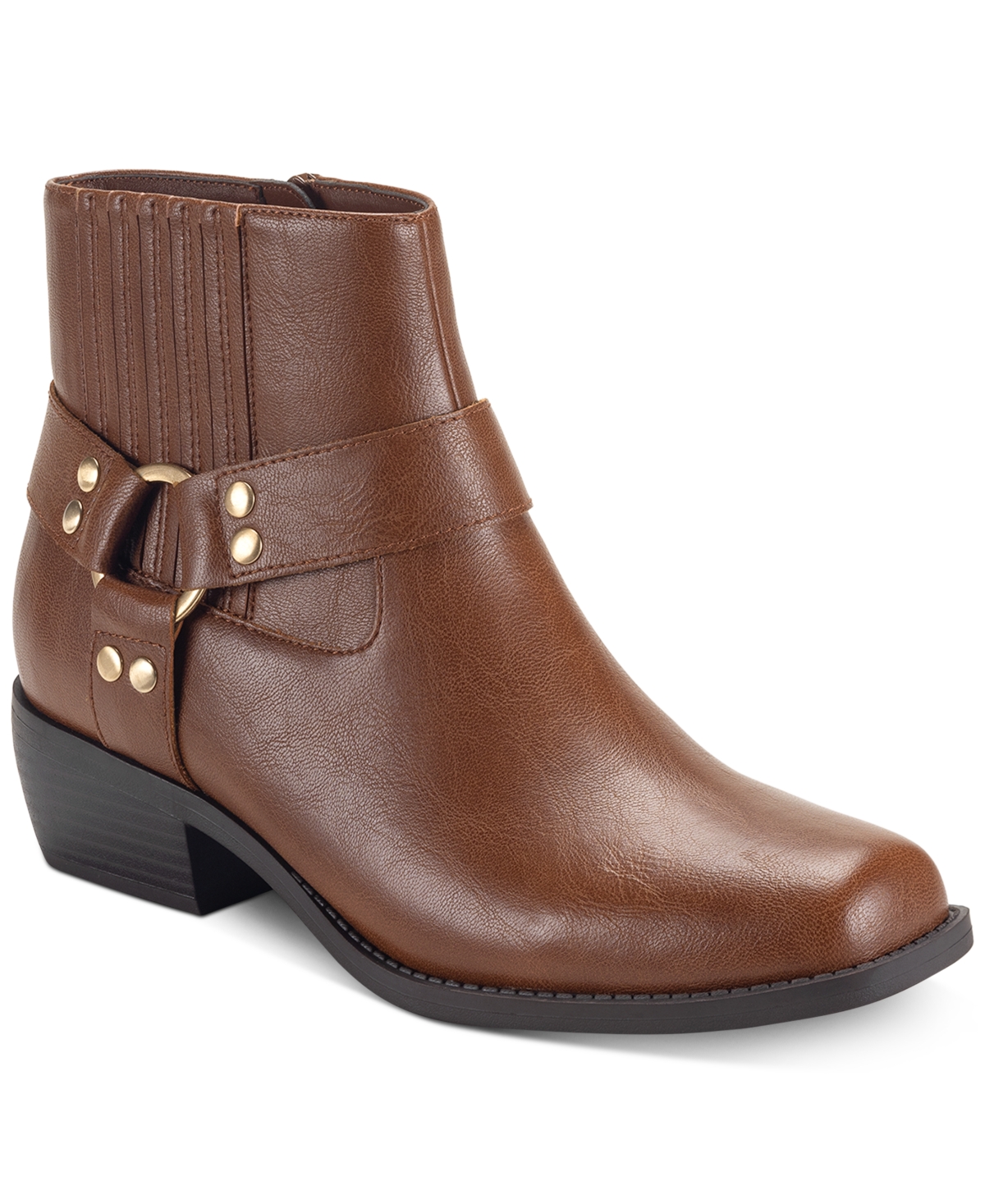 Women's Westinn Harness Booties, Created for Macy's - Brown Sm