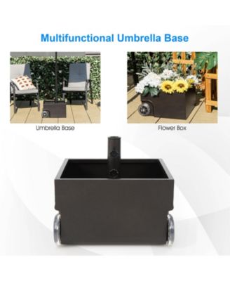 150 Pounds Patio Umbrella Base Stand Wheels Planter Outdoor