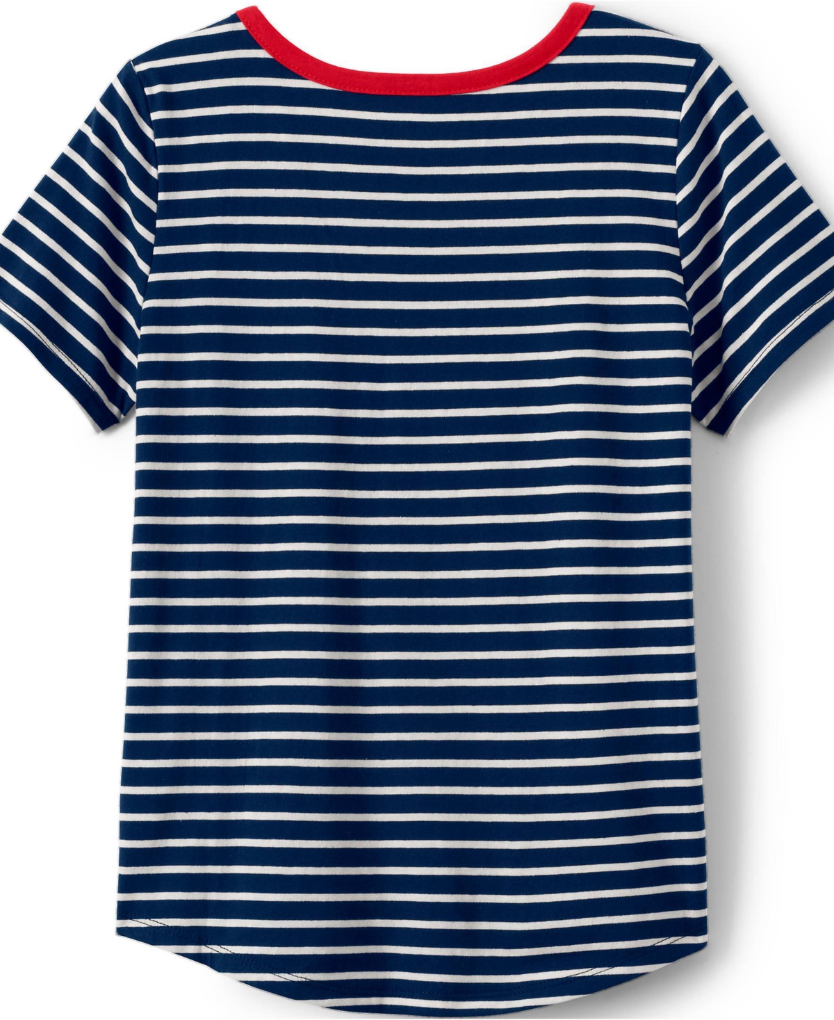 Lands' End Big Girls Plus Short Sleeve Curved Hem Graphic Tee Shirt