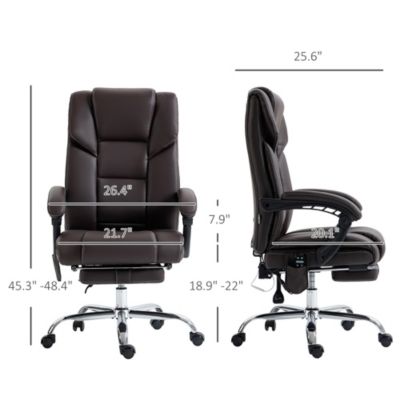 Vibration Massage Office Chair with Lumbar Heat, Footrest,