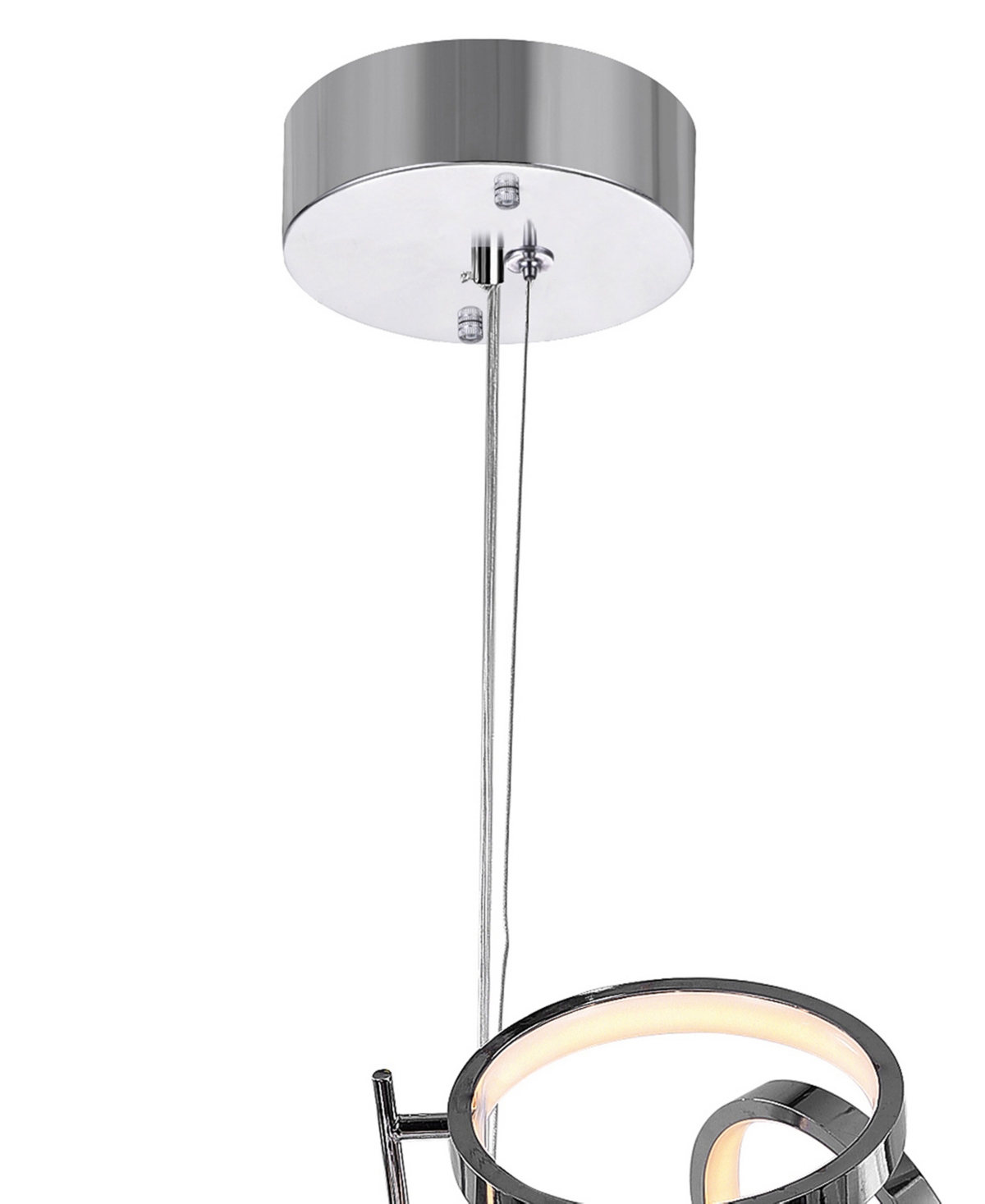 Cwi Lighting 18" Metal Colette Led Chandelier In Chrome