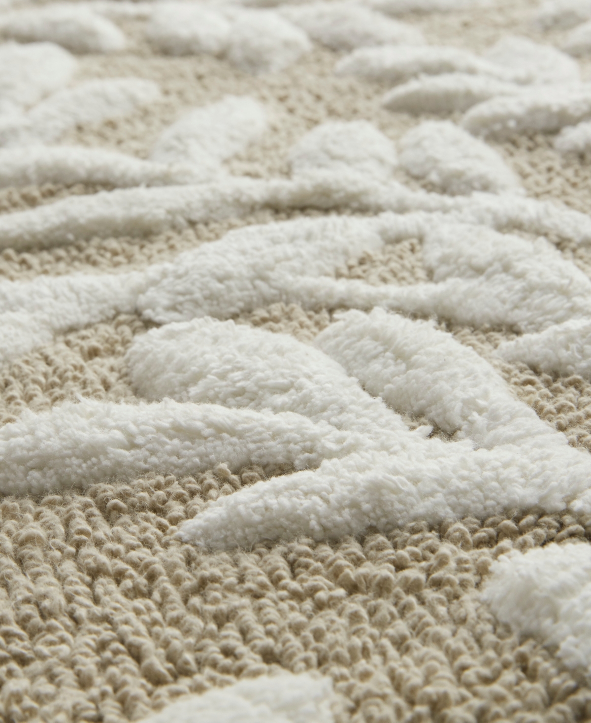 Madison Park Serene Cotton Tufted Bath Rug, 24" X 60" In Taupe