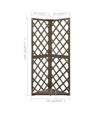 Corner Trellis Gray 19.6"x19.6"x57" Solid Fir Wood