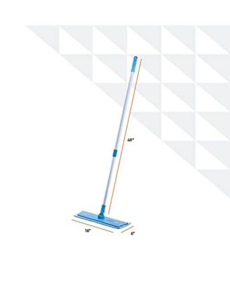 Miracle Microfiber Flat Mop with Telescopic Aluminum Handle