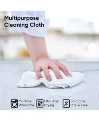 100% Cotton Cleaning Cloths 12&amp;quot;x12&amp;quot;, White, 6 Pack