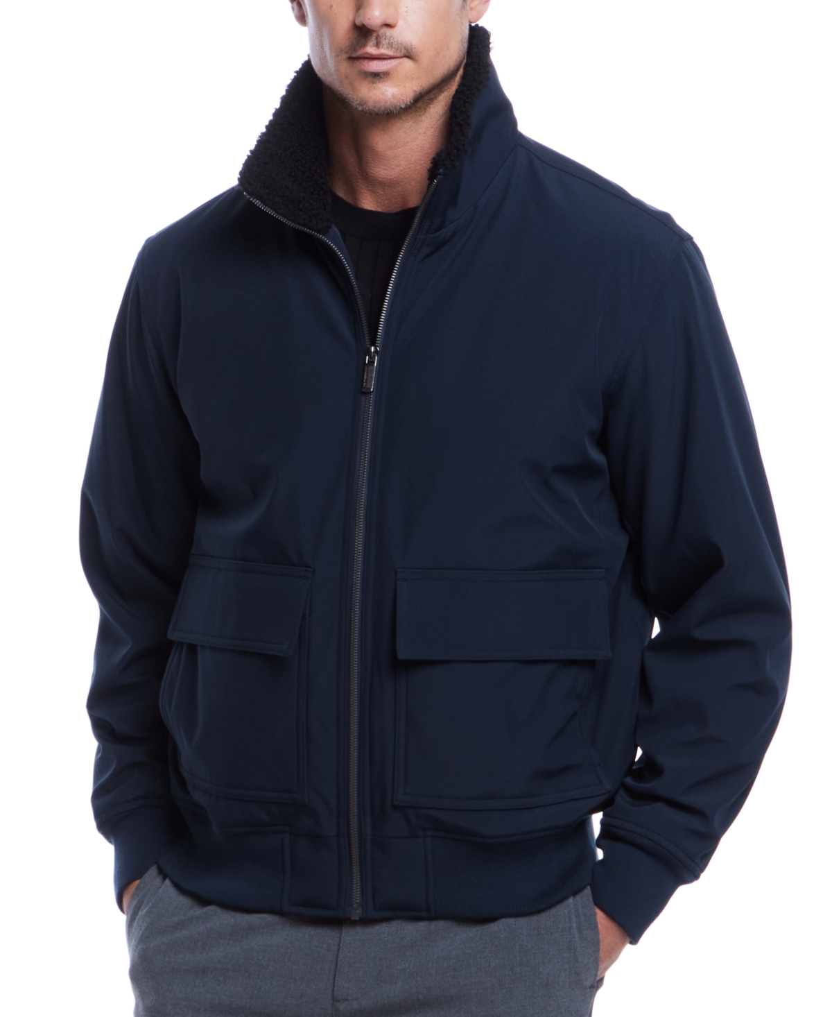 Weatherproof Men's Flex Tech Bomber Jacket In Twilight