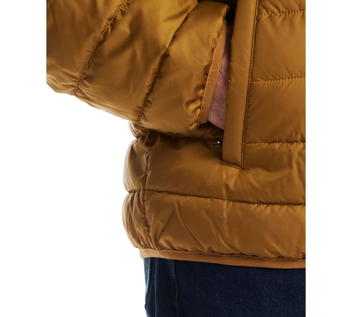 Weatherproof Men's Packable Neck Pillow Zip-front Quilted Jacket In Mustard