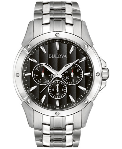 Bulova Men's Stainless Steel Bracelet Watch 43mm 96C107