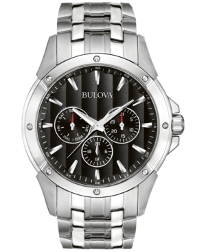 Bulova Men's Stainless Steel Bracelet Watch 43mm 96C107