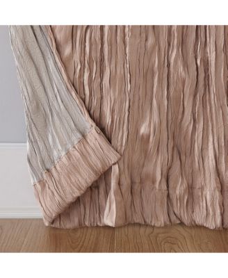 Odelia Distressed Velvet Semi-Sheer Tab Top Curtain Panel