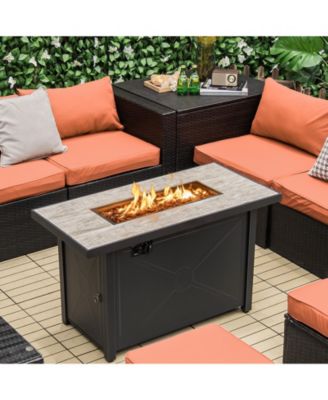 42 Inch 60000 BTU Propane Fire Pit Table with Ceramic Tabletop