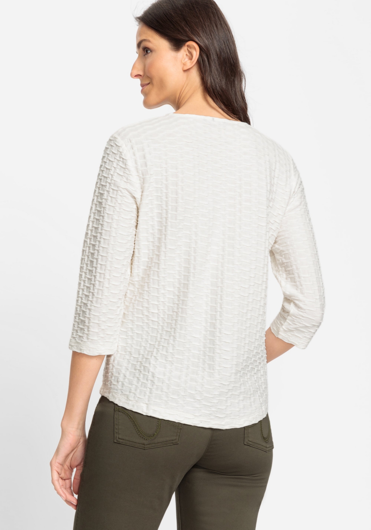 Olsen Women's Textured V-Neck T-Shirt