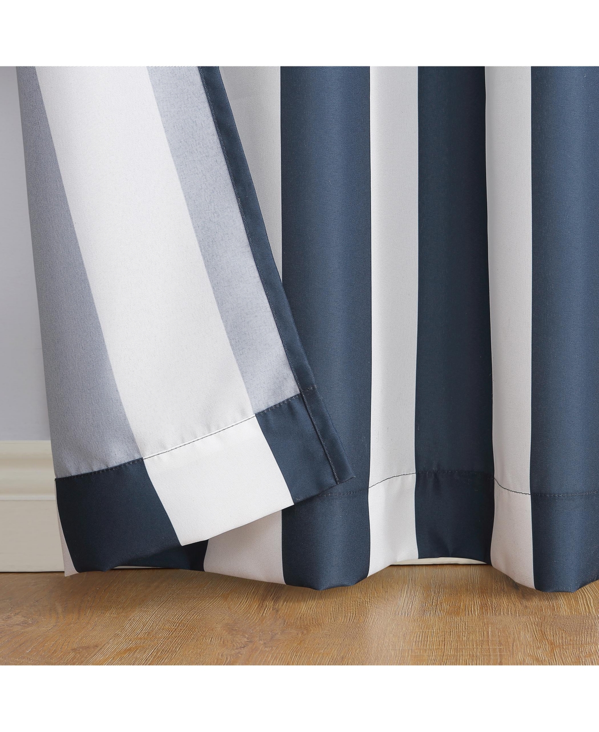 Sun Zero Valencia Cabana Stripe Indoor/Outdoor Uv Protectant Room Darkening Grommet Curtain Panel