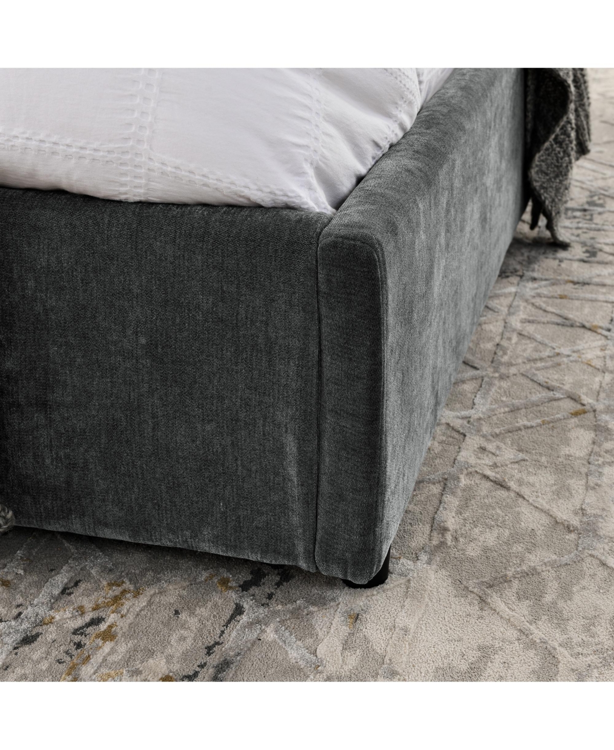 Streamdale Furniture King Size Upholstered Hydraulic Platform Bed with Headboard