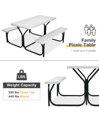 Picnic Table Camping Picnic Bench Set Backyard Garden Patio Dining Party