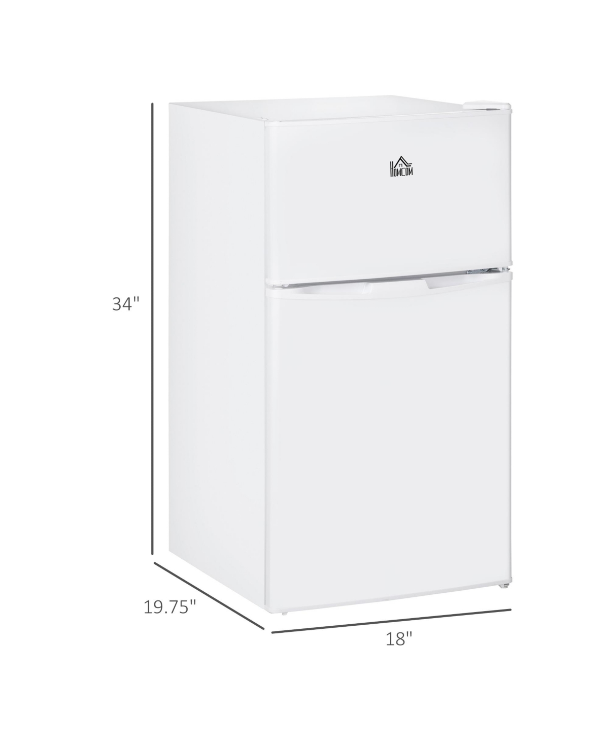 Streamdale Furniture Compact 3.2 Cu.Ft Mini Fridge with Adjustable Shelf, Thermostat, Reversible Door