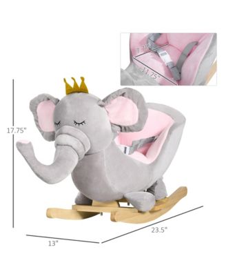 Infant Elephant Rocking Chair with Sound and Safety Belt