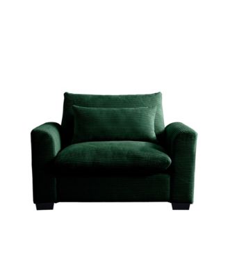 Deep Seat Corduroy Accent Sofa