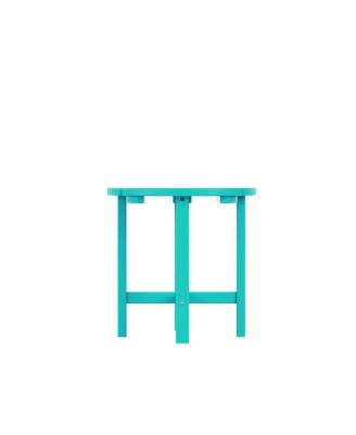 All-Weather Outdoor Patio Round Poly Adirondack Side Table