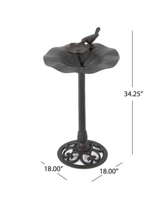 Simplie Fun Lancaster Bronze Aluminum & Iron Bird Bath