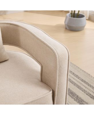 Beige Swivel Accent Chair for Modern & Comfy Seating