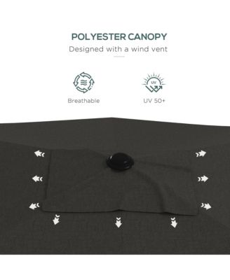 6.5' x 10' Rectangular Patio Umbrella