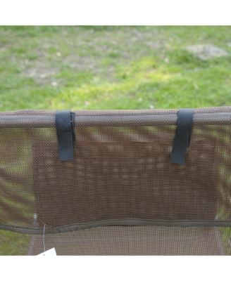 Folding Sun Tanning Chaise Lounge with Reclining Back and Headrest