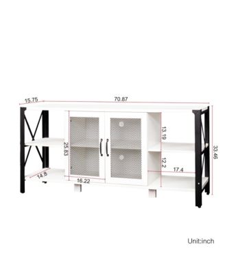 Industrial Farmhouse TV Stand for Living Room & Bedroom