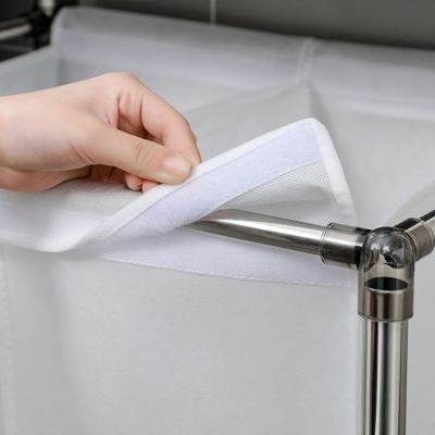 2-Tier Laundry Basket with 4 Removable Bags, Easy Move