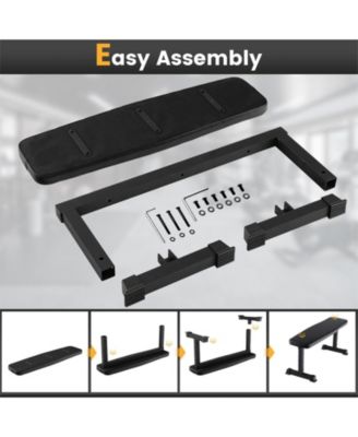 Flat Weight Bench 660 LBS Heavy Duty Strength Training Bench-Black