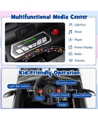 12V Licensed Ford Mustang Shelby GT500 Kids Ride on Car with Remote Control for Kids Aged 3-8-Red