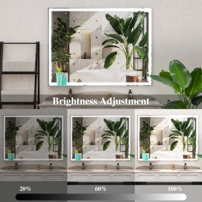 48" LED Anti-Fog Vanity Mirror Adjustable Lighting