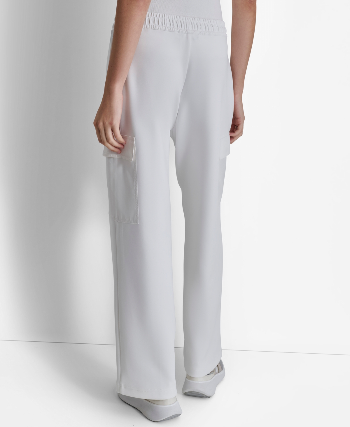 Dkny Women's Bungee-Waist Wide-Leg Pants