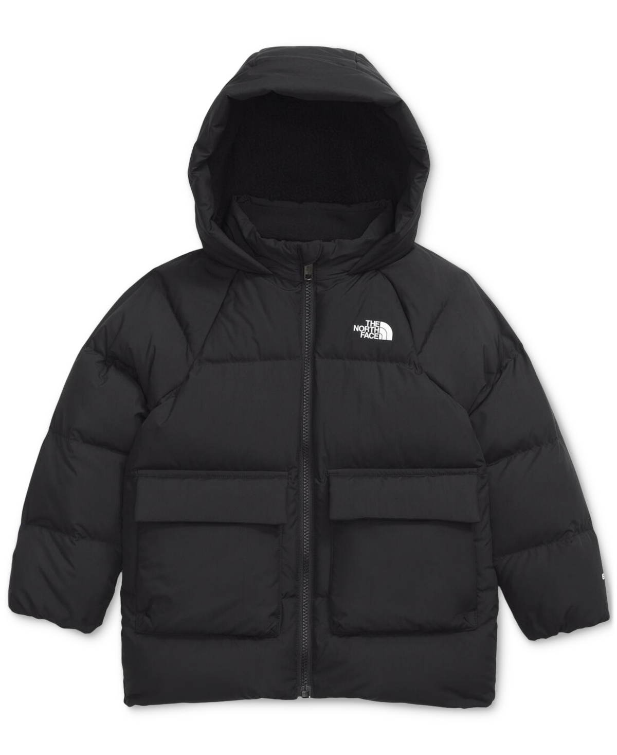 The North Face Toddler & Little Girls North Quilted Fleece-lined Full-zip Hooded Down Parka In Tnf Black