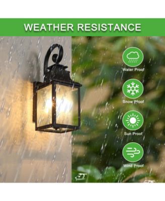 2pack Large Outdoor Wall Lamps With Glass