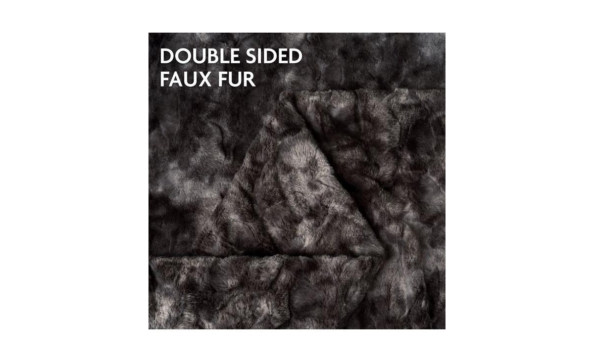 Chanasya Premium Double Sided Oversized Faux Fur Wolf Soft Throw Blanket