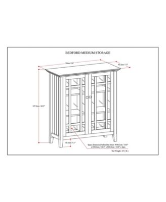 Bedford Solid Wood Medium Storage Cabinet