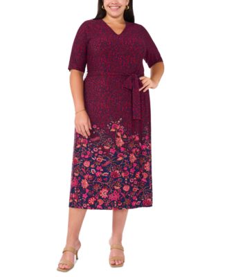 Macy's plus size purple dresses online